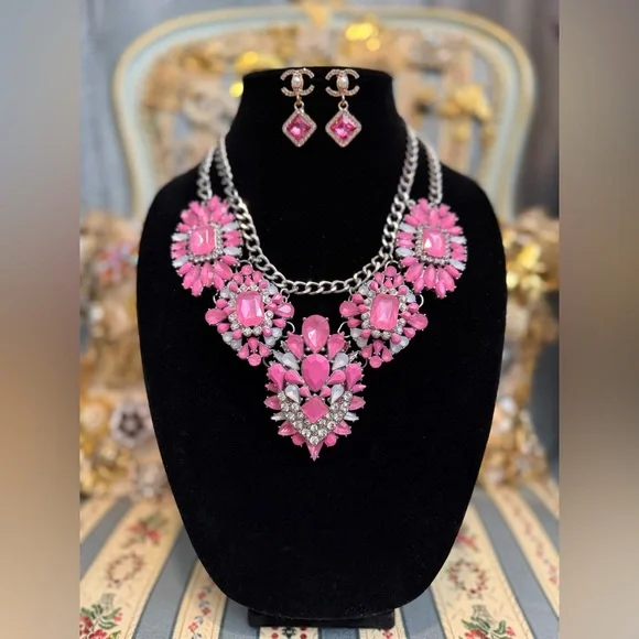 Pink Denim Jumpsuit - Picture 6 of 6